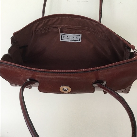 Pelle leather brown shoulder bag. - Picture 2 of 5
